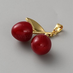 Brass Resin Pendants&nbsp;LS-KK-CJC0030-04G-03