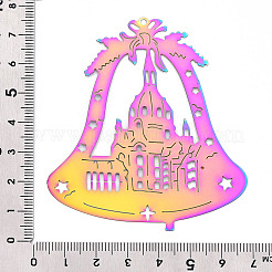 Christmas Theme 201 Stainless Steel Big Pendants&nbsp;STAS-S147-07RC-B
