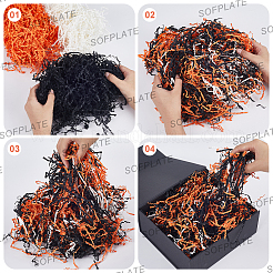 3 Sets 3 Colors Halloween Themed Paper Shredded Paper Filler&nbsp;OCOR-SP0001-06B