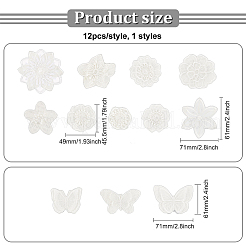 12Pcs 12 Style Computerized Embroidery Lace Self Adhesive/Sew on Patches&nbsp;DIY-FG0004-01