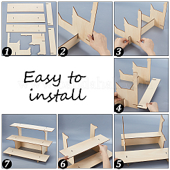 3-Tier Wood Display Riser Racks&nbsp;ODIS-WH0030-207