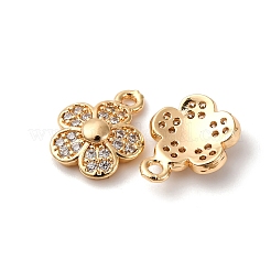 Brass Micro Pave Cubic Zirconia Pendants&nbsp;KK-Z112-17G