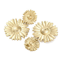 304 Stainless Steel Stud Earrings For Women&nbsp;EJEW-B110-01G-02