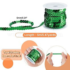 8 rolls 8 colors Eco-Friendly Plastic Paillette Beads&nbsp;PVC-PH0001-27