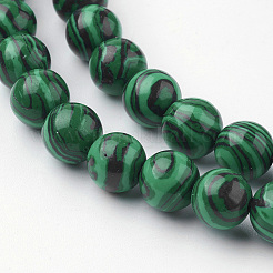Synthetic Malachite Bead Strands&nbsp;G-G735-70-8mm