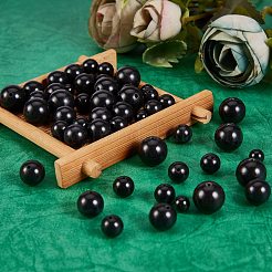 120Pcs 4 Style Synthetic Black Stone Beads Strands&nbsp;G-SZ0001-24