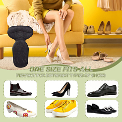 14 Pairs 5 Colors Foam & Silicone T Shape Heel Sticker&nbsp;AJEW-GA0007-73
