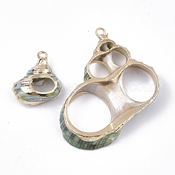 Electroplate Spiral Shell Pendants&nbsp;LS-SSHEL-S262-13