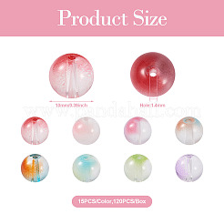 120Pcs 8 Colors Transparent Glass Beads&nbsp;GLAA-CW0001-05