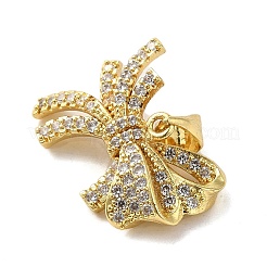 Brass Micro Pave Clear Cubic Zirconia Pendants&nbsp;FIND-Z041-01G