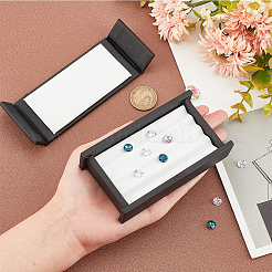 4-Slot Rectangle PU Letaher Loose Diamond Presentation Box&nbsp;LBOX-WH0002-05