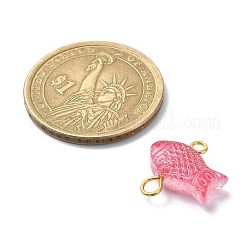 Spray Painted Transparent Glass Connector Charms&nbsp;PALLOY-JF02118