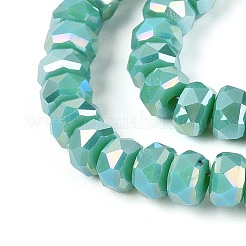 Electroplate Opaque Glass Beads Strands&nbsp;EGLA-N022-05B-A03