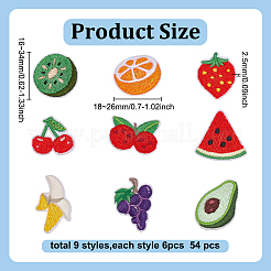 Mixed Fruit Embroidered Cloth Patch&nbsp;PATC-WH0009-67