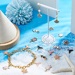 40Pcs 10 Styles Alloy Enamel Pendants&nbsp;ENAM-DC0001-97
