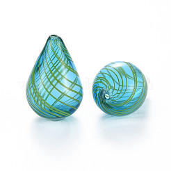 Transparent Handmade Blown Glass Globe Beads&nbsp;X-GLAA-T012-05