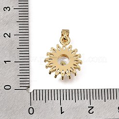 Brass Micro Pave Clear Cubic Zirconia with Glass Pendants&nbsp;KK-CBAA632-32G