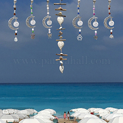 6Pcs 6 Style Moon Perfume Bottle Urn Ashes Tibetan Style Alloy Pendant Decorations&nbsp;HJEW-AB00227