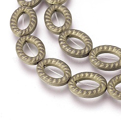 Electroplated Non-magnetic Synthetic Hematite Beads Strands&nbsp;G-P392-P04