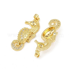 Brass Micro Pave Cubic Zirconia Pendants&nbsp;KK-F908-24G