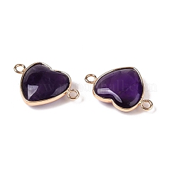 Natural Amethyst Love Heart Pendants&nbsp;G-T138-205A-G