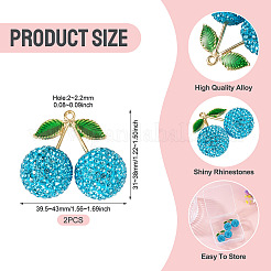 2Pcs Alloy Cherry Charms&nbsp;FIND-TA0009-30B