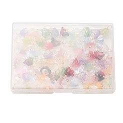 60Pcs 15 Styles Glass Pendants&nbsp;PALLOY-CJ00095