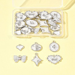 24Pcs 6 Styles Alloy Enamel Pendants&nbsp;ENAM-FS0002-65P