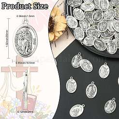 60Pcs 6 Styles Religion Tibetan Style Alloy Pendants&nbsp;FIND-CJ0005-79