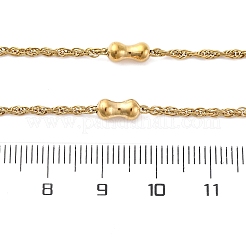 304 Stainless Steel Bone Rope Chain Necklaces&nbsp;NJEW-C073-02G