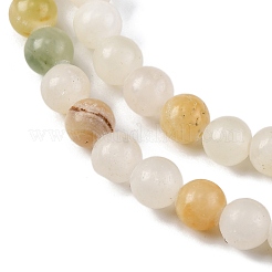 Natural Green Banded Calcite(Afghan Jade) Beads Strands&nbsp;G-B130-6mm-01