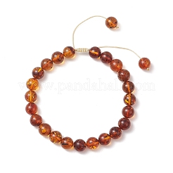 Natural Amber Beads Braided Bead Bracelets for Women Men&nbsp;BJEW-JB13469