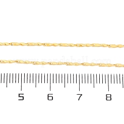 Brass Textured Bar Link Chain Necklaces&nbsp;NJEW-D302-65G