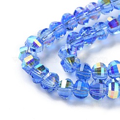 Transparent Electroplate Glass Beads Strands&nbsp;GLAA-Q099-H01-01