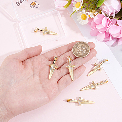 6Pcs Brass Micro Pave Cubic Zirconia Pendants&nbsp;KK-BBC0027-33