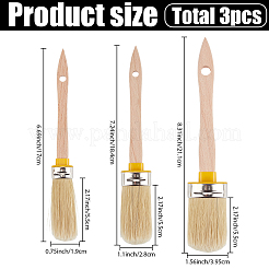 3Pcs 3 Styles PET Paint Brush&nbsp;AJEW-GF0012-86A