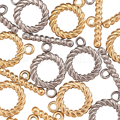 10Set 2 Colors Ion Plating(IP) 304 Stainless Steel Toggle Clasps&nbsp;STAS-CJ0001-205