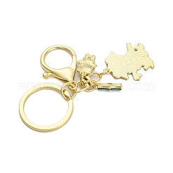 Rack Plating Panda Zinc Alloy Enamel Pendant Keychain&nbsp;KEYC-G064-01D