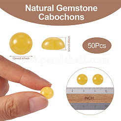 Natural White Jade Cabochons&nbsp;G-R416-12mm-06