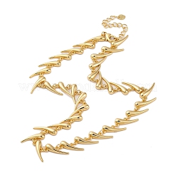 Rack Plating Brass Teardrop Link Chain Necklaces for Women&nbsp;NJEW-C064-01G