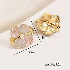 Sweet Zinc Alloy Flower Stud Earrings for Date Valentine's Day Gift&nbsp;WA0186