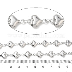 304 Stainless Steel Heart Link Chains&nbsp;CHS-N009-01B-P
