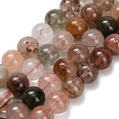 Natural Multi-Color Rutilated Quartz Beads Strands&nbsp;G-G300-A03-8mm