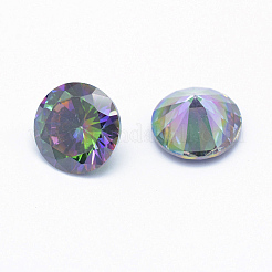 Cubic Zirconia Pointed Back Cabochons&nbsp;ZIRC-WH0011-01B
