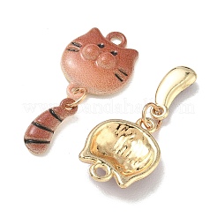 Spray Painted Alloy Enamel Pendants&nbsp;ENAM-K076-38G