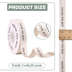 10 Yards Polyester Grosgrain Ribbon&nbsp;OCOR-WH0077-095