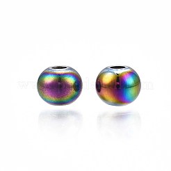 Rack Plating Rainbow Color 304 Stainless Steel Beads&nbsp;STAS-S119-081B-01