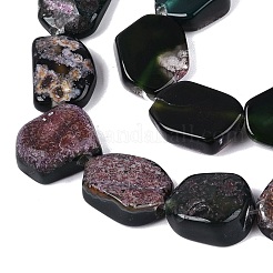 Dyed Natural Agate Beads Strands&nbsp;G-Q606-23E-03