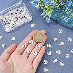 120Pcs 304 Stainless Steel Charms&nbsp;STAS-UN0028-81