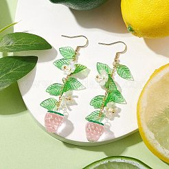 Acrylic 304 Stainless Steel Dangle Earrings&nbsp;EJEW-JE05735-04